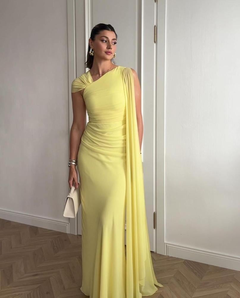 فستان سهره ليموني