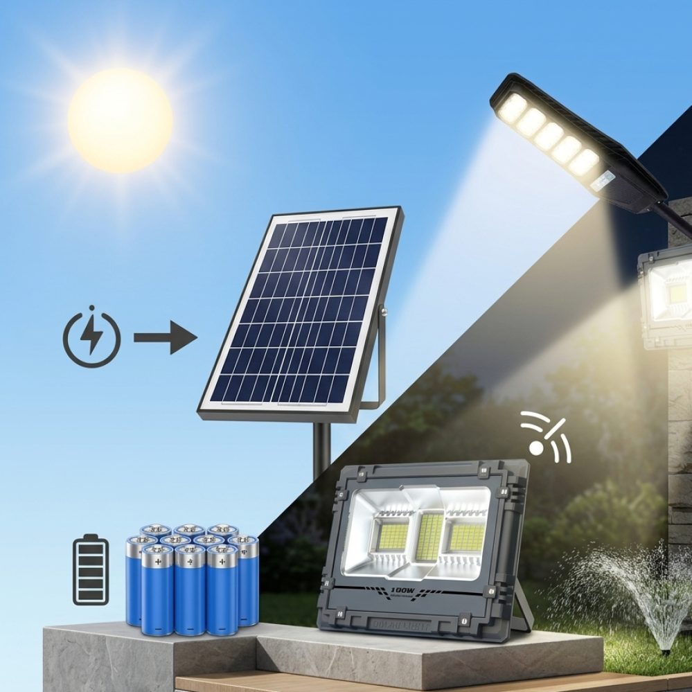 أهم مميزات كشافات LED بالطاقة الشمسية