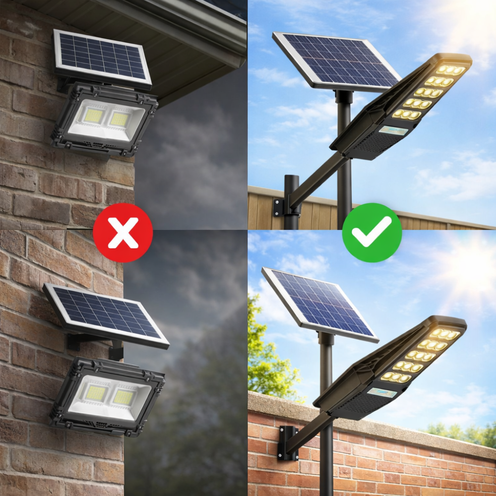 أشهر أخطاء تركيب الكشافات الشمسية وكيف تتجنبها