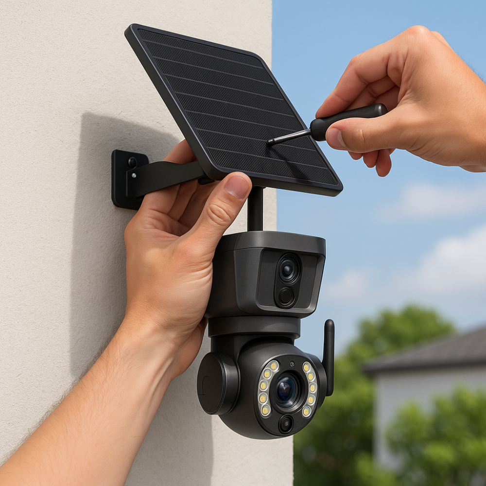 طريقة تركيب كاميرات المراقبة بالطاقة الشمسية بسهولة