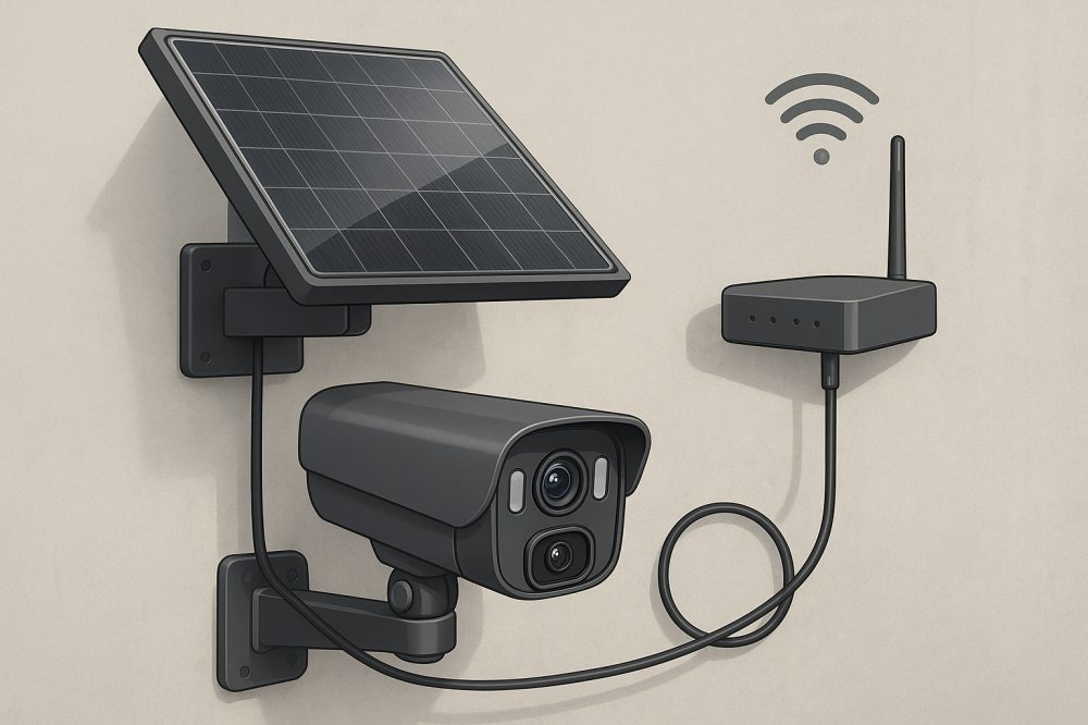 كيفية توصيل كاميرات المراقبة بالطاقة الشمسية بشبكة الإنترنت