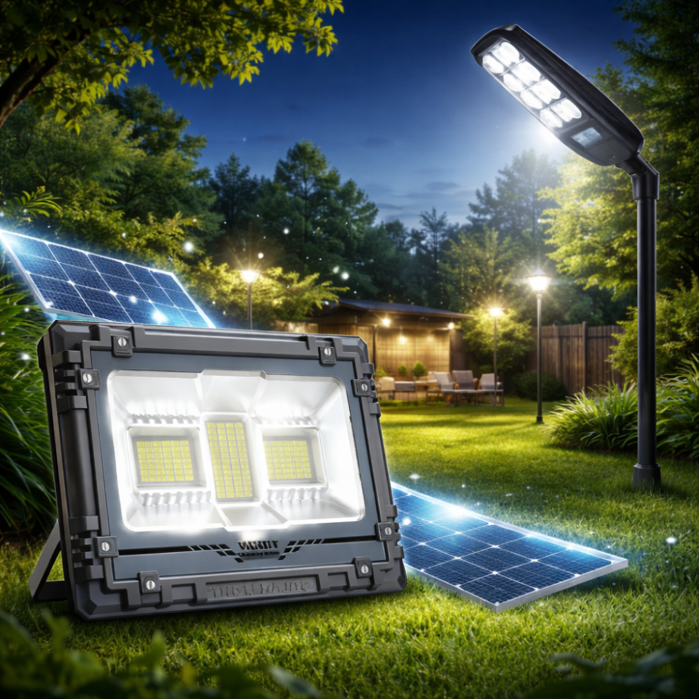 كشافات الطاقة الشمسية: حل مثالي للإضاءة الليلية دون كهرباء