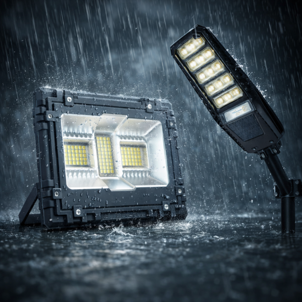 كشافات شمسية مقاومة للمطر والغبار ماذا يميزها