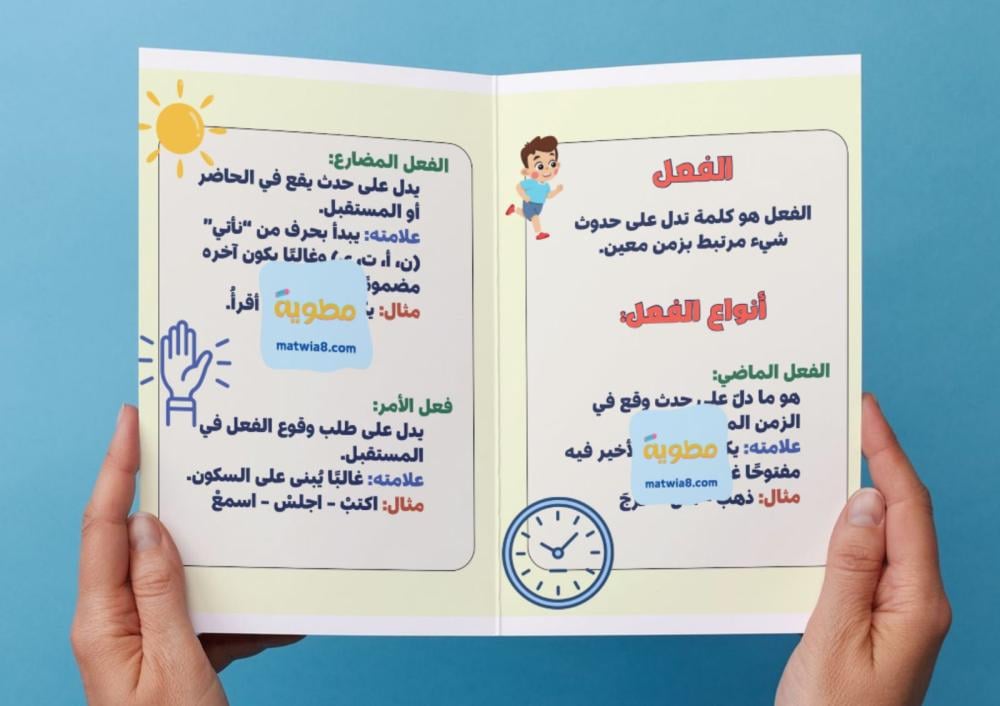 مطوية أنواع الفعل - رابع