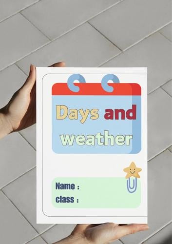 ‎مطوية Days and weather .
