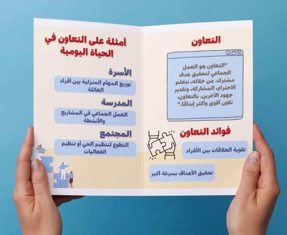 ‎مطوية التعاون .