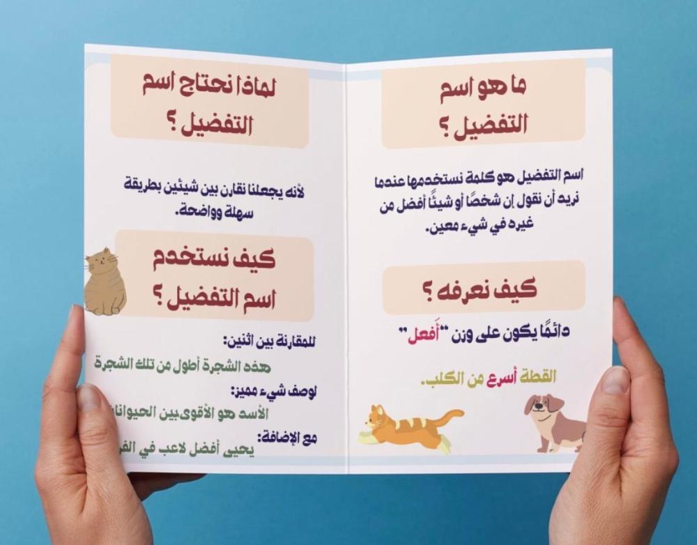 ‎مطوية اسم التفضيل.