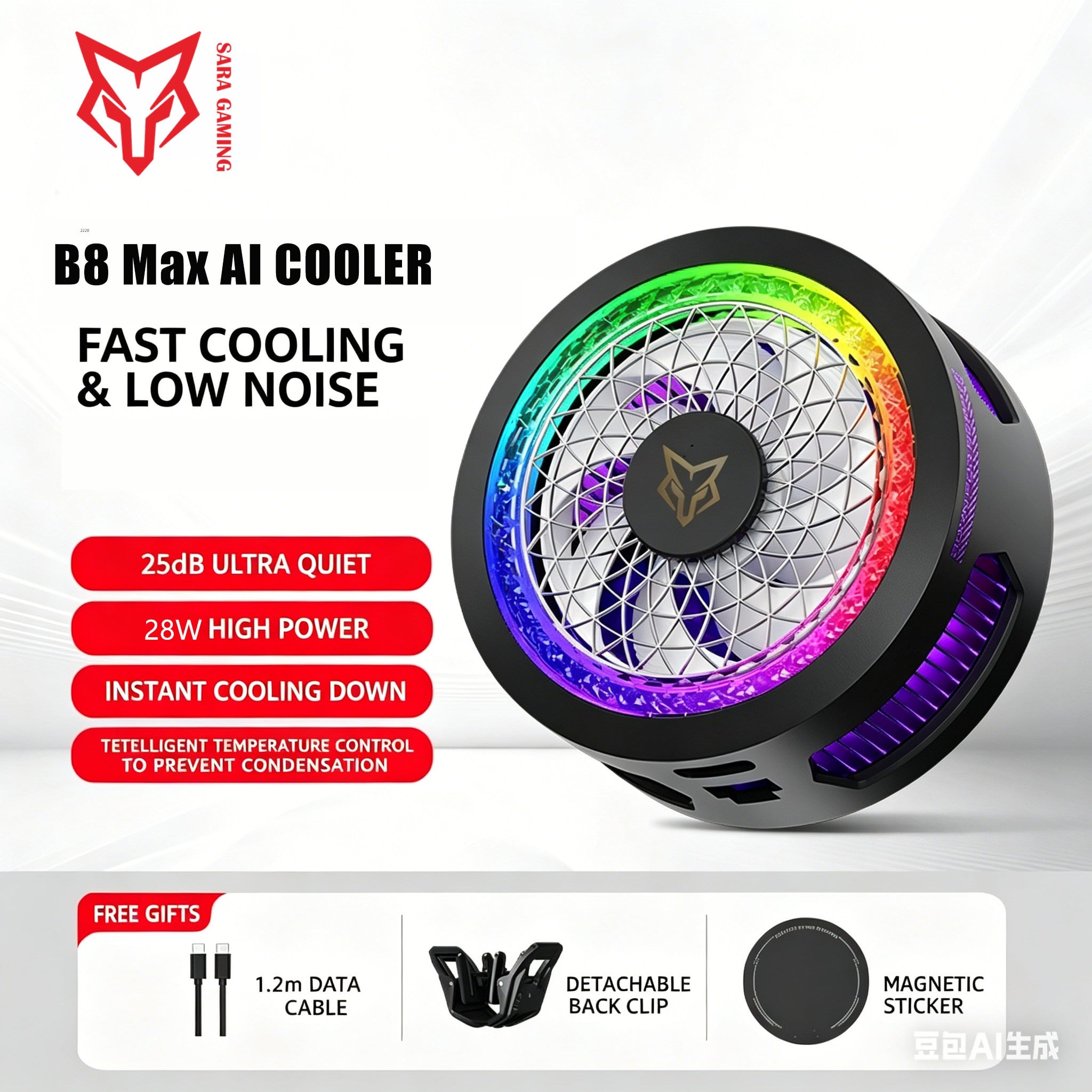 PHS本体 Boxphone fam b30 Sarafox B8 MAX 28W Magnetic Smartphone Cooler | برو لوت PRO LOOT