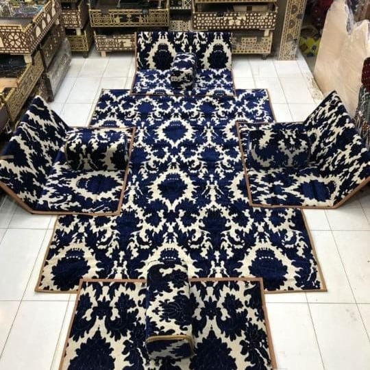 طقم جلسه  ارزرق مموه