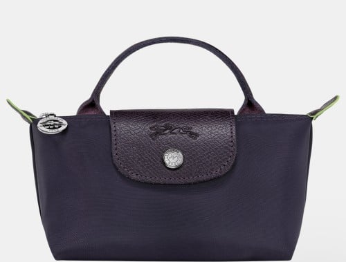 LE PLIAGE GREEN POUCH WITH HANDLE Bilberry - Recyc...