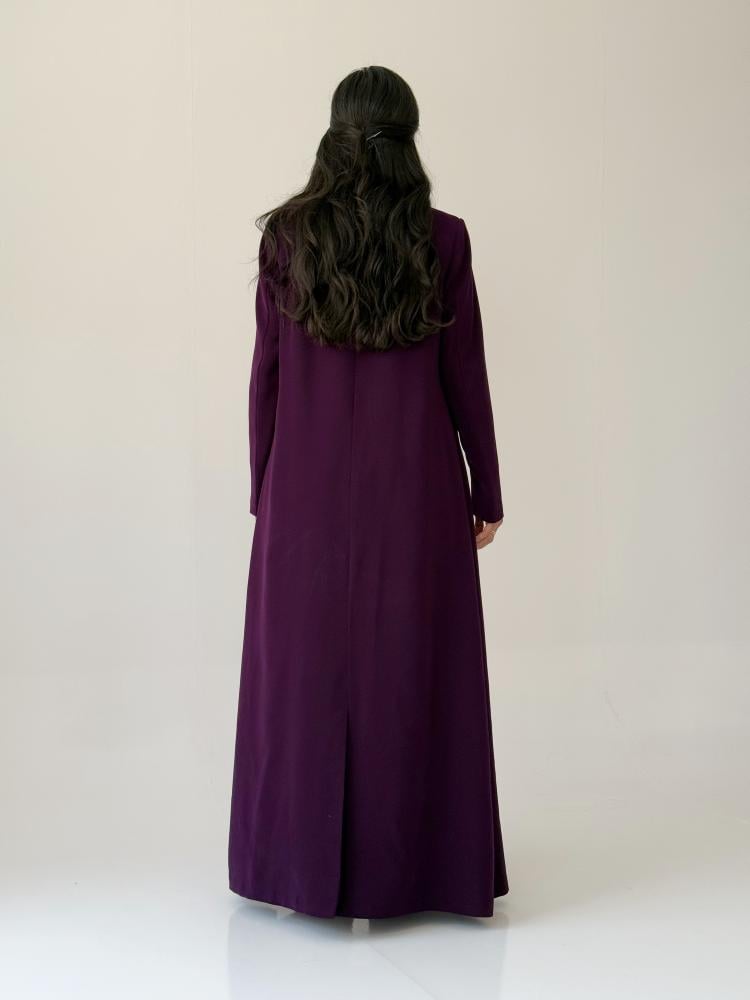 عباية بليزر بنفسجي كريب