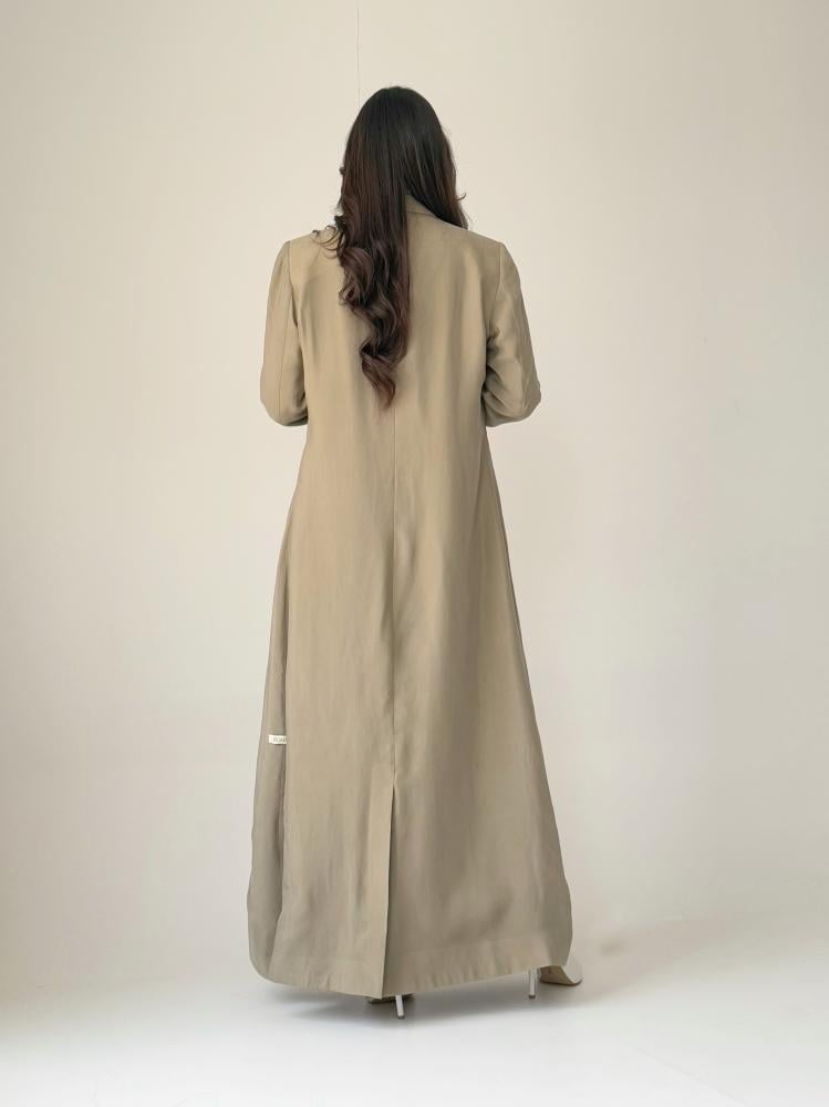 عباية بليزر حرير مغسول بني