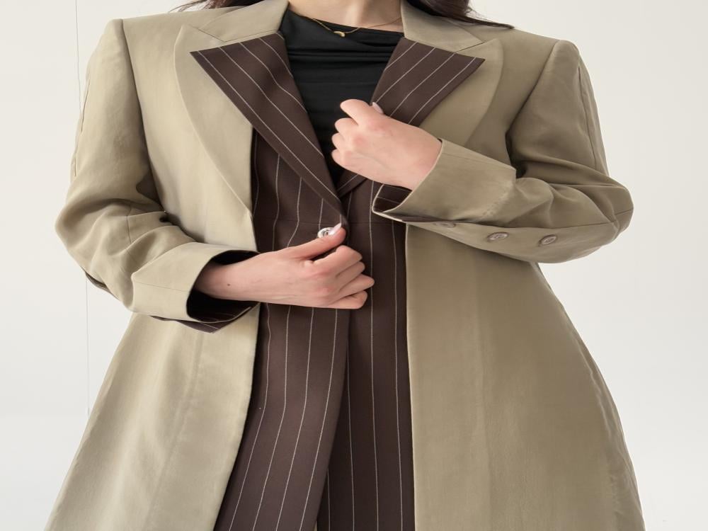 عباية بليزر حرير مغسول بني