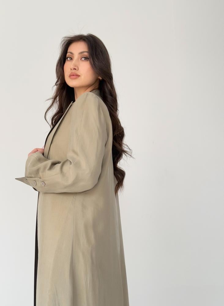 عباية بليزر حرير مغسول بني