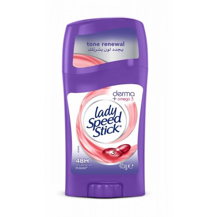 ليدي سبيد ستيك مزيل عرق للنساء مع اوميغا3 حماية لمدة 24 ساعة - 45 جم