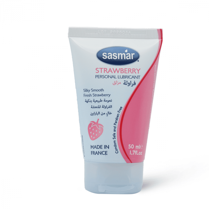 Sasmar Strawberry Flavored Intimate Lubricating Gel - 50ml Tube - صيدلية  مستقبل الصحة في السعودية