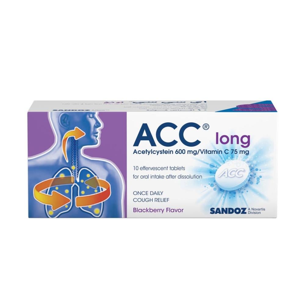 ACC LONG 600 MG 10 EFF TABLETS
