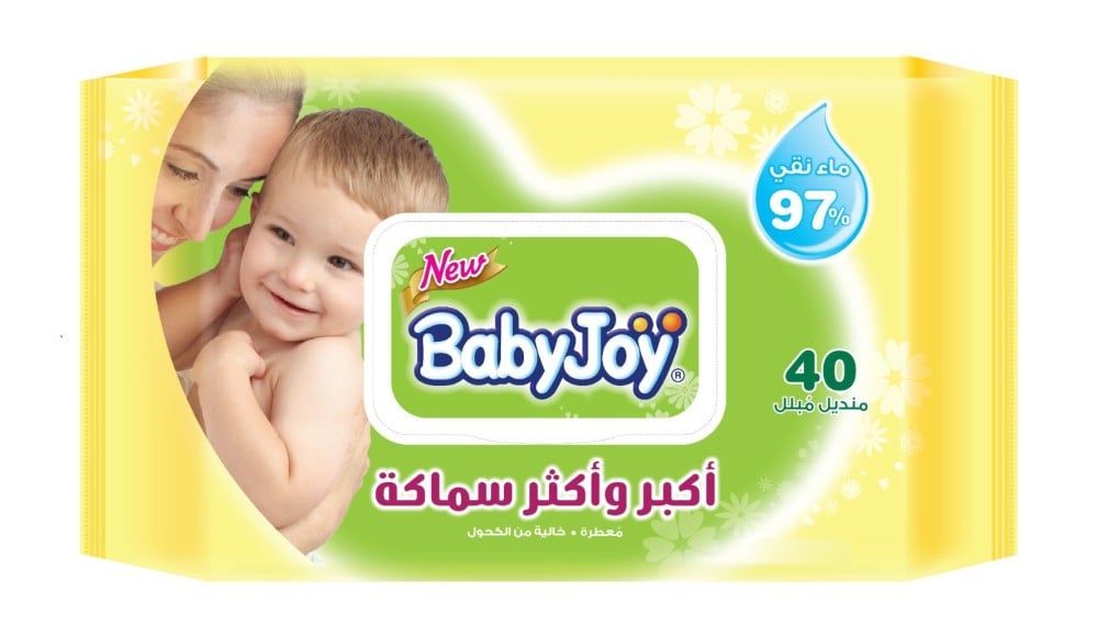 Baby Joy Wet Wipes, for baby skin care and cleansing, larger