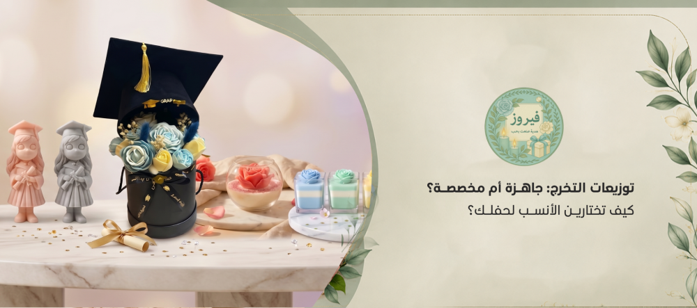 توزيعات التخرج: جاهزة أم مخصصة؟ كيف تختارين الأنسب لحفلك؟
