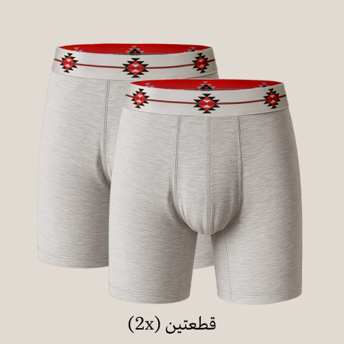سروال داخلي (بوكسر) رجالي - رصاصي (مودال)