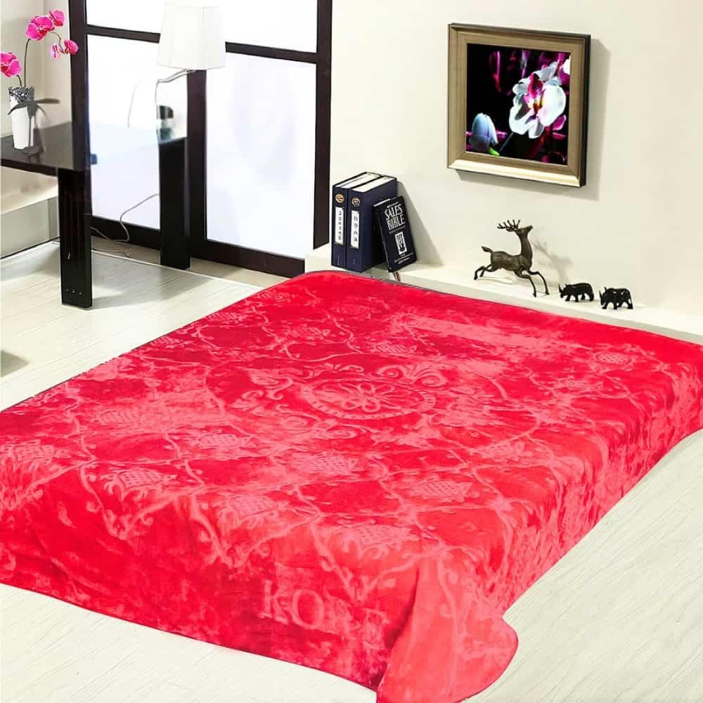 بطانية 6 كيلو سادة - نفرين - وردي