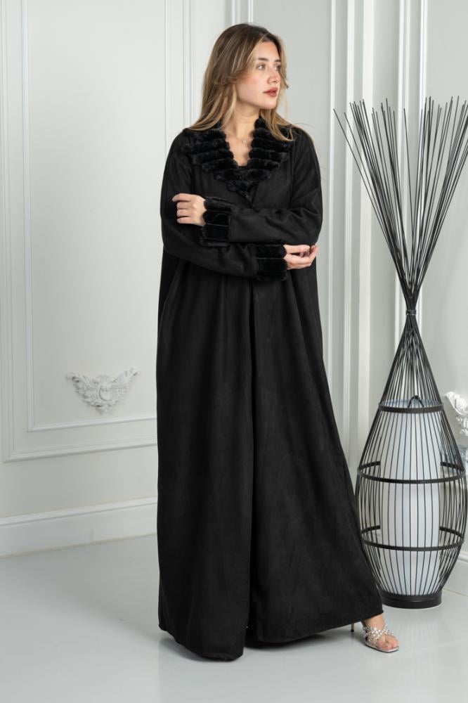 عبايه شتويه  شامواه  بلمسه من القطيفه الفاخرة