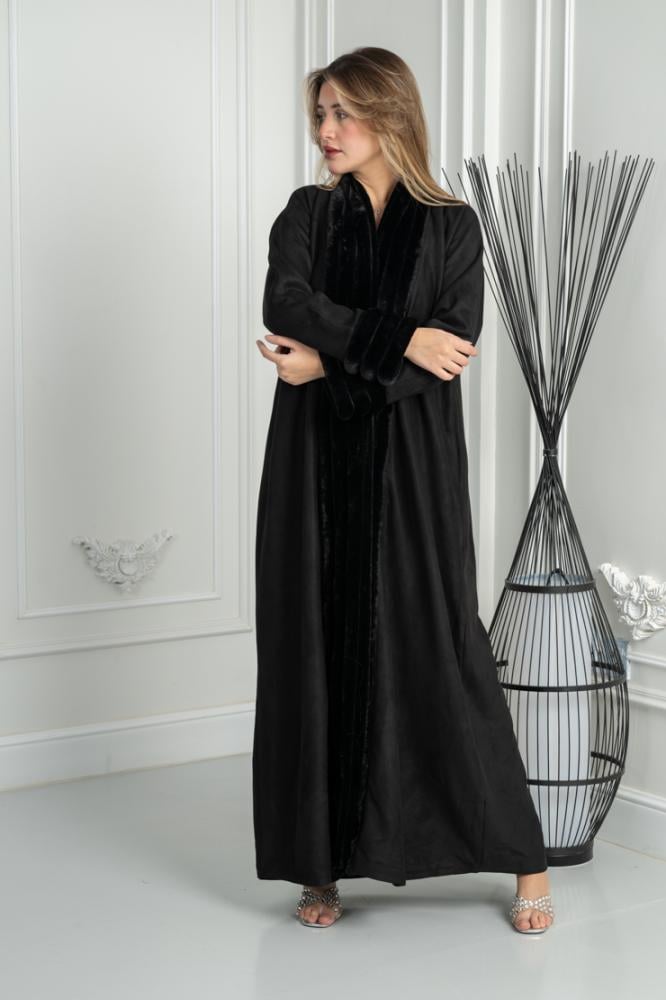 عباية مخملية شتوية