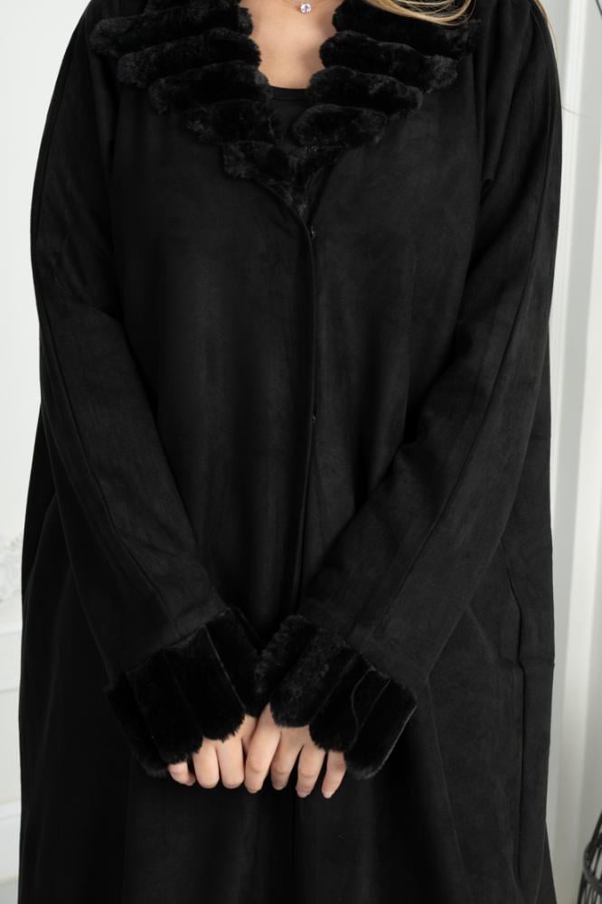 عبايه شتويه  شامواه  بلمسه من القطيفه الفاخرة