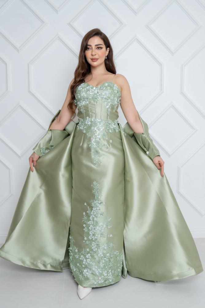 فستان سهرة ميكادو تطريز كلفه راقي