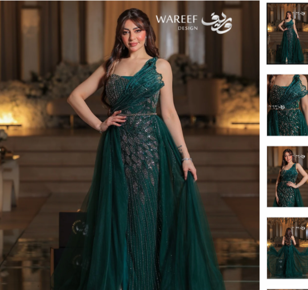 فساتين سهرة بذيل طويل