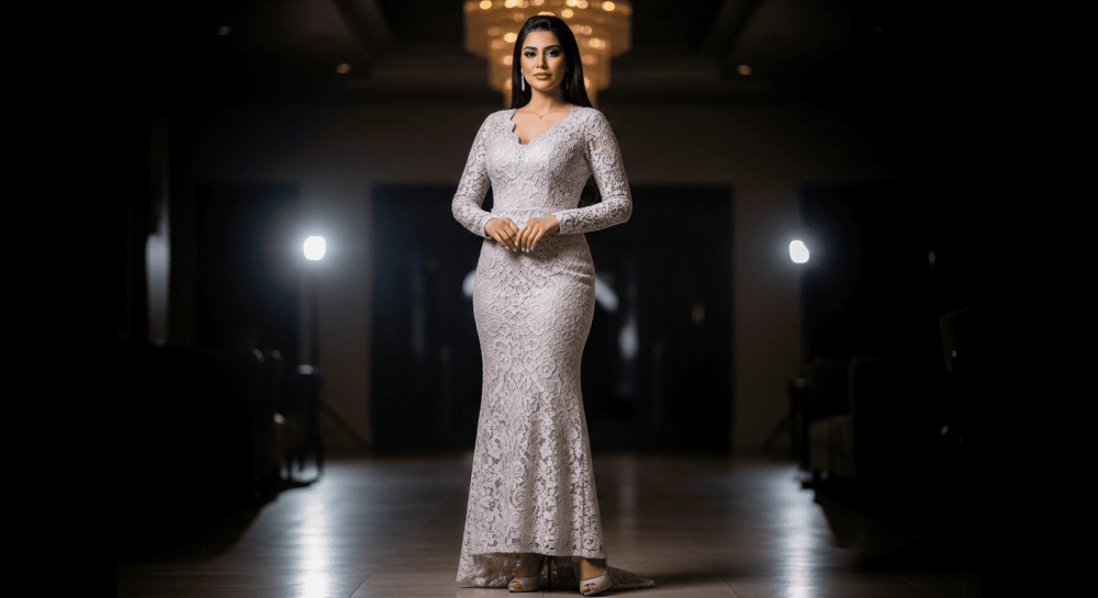 فساتين سهرة طويلة دانتيل
