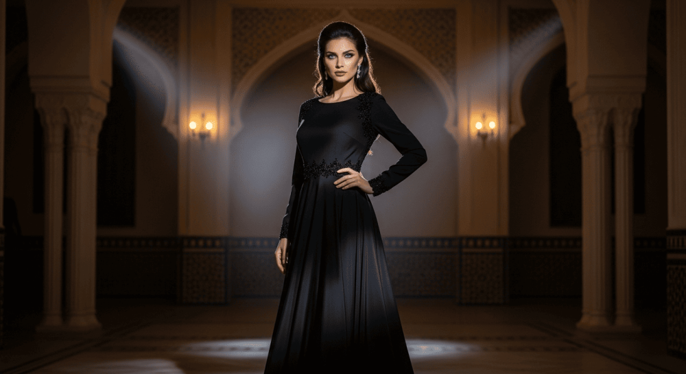 فساتين سوداء طويلة فساتين سوداء طويلة