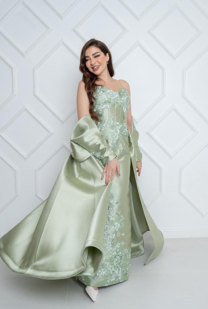 فستان سهرة ميكادو تطريز كلفه راقي