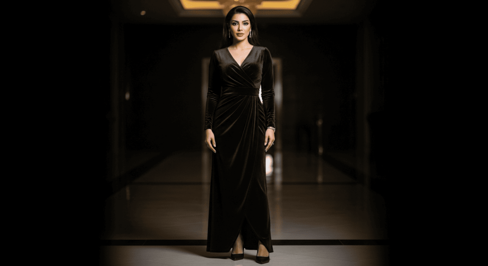 أحدث موديلات فساتين مخمل جديدة