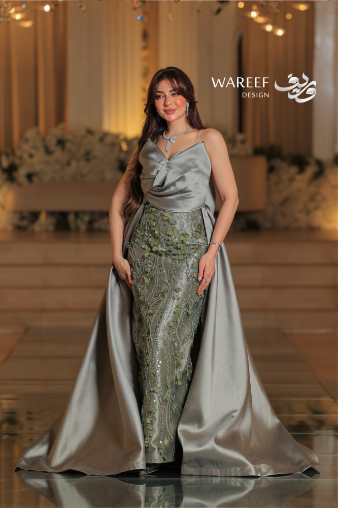 فستان سهره ميكادو بذيل خلفي