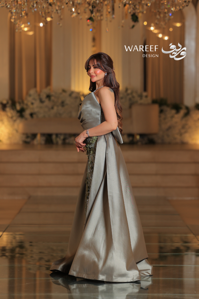 فستان سهره ميكادو بذيل خلفي