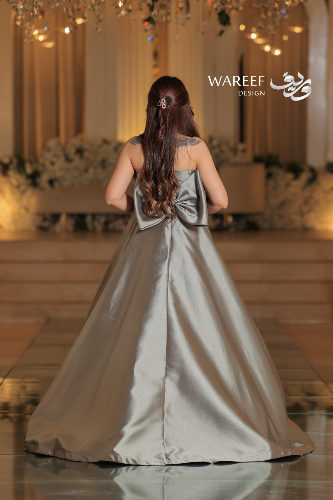 فستان سهره ميكادو بذيل خلفي