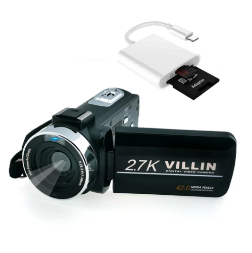 كاميرا VILLIN بجودة 2.7k + وصله لنقل المقاطع والصو...