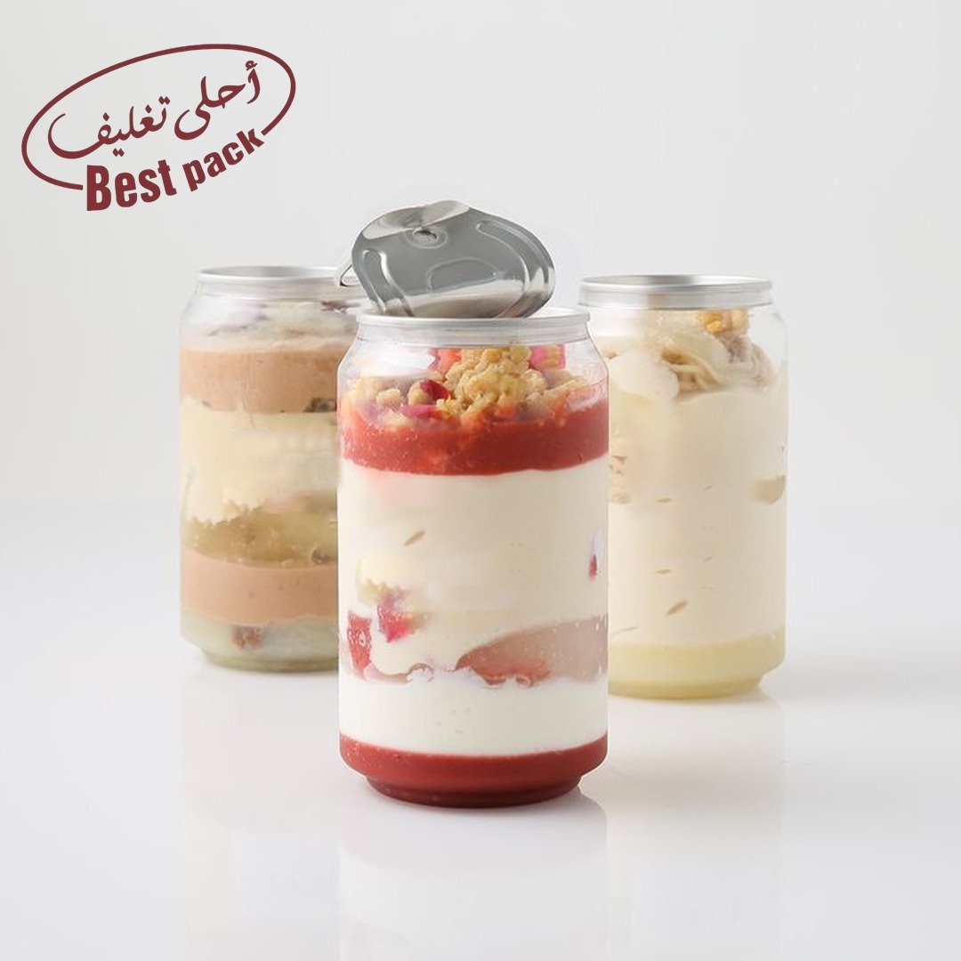 قوارير بلاستيك غطاء كبس للحلى والكيك