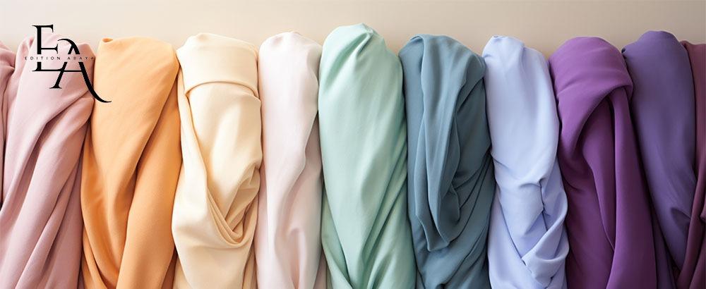 أنواع أقمشة العبايات الملونة