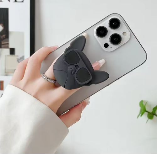 لطيف الكرتون 3D البلدغ حامل الهاتف المقبس حامل قبض...