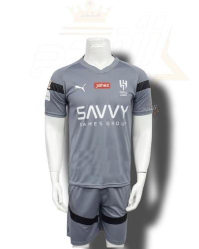 طقم تمارين نادي الهلال رمادي -متجر النجم