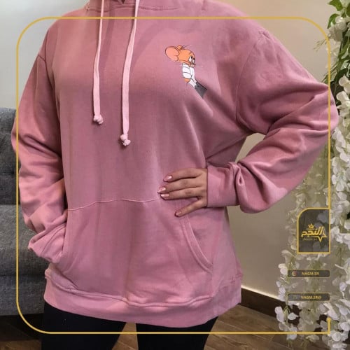 بلوفر شتوي أنيق برسمة كرتونيه