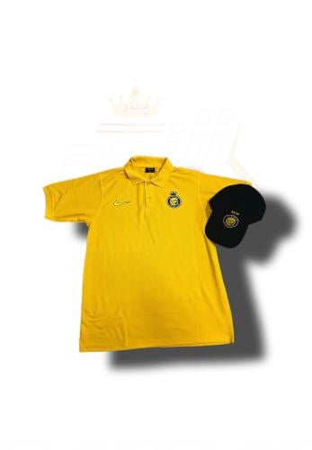 تيشيرت بولو مع قبعه بشعار النصر