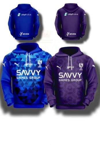 بلوفرات شتوي نادي الهلال الجديد 2025 أزرق+بنفسجي