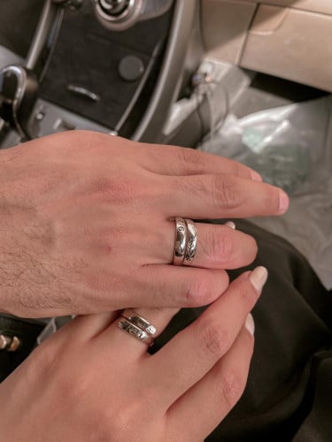 خواتم اسم مع تاريخ ذكرا الزواج -كوبل رجالي ونساىي