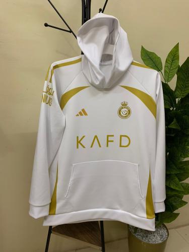 بلوفر شتوي نادي النصر جديد2025 لون الابيض