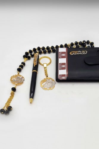 طقم رجالي بالاسم مع طلى ذهبي وفضي