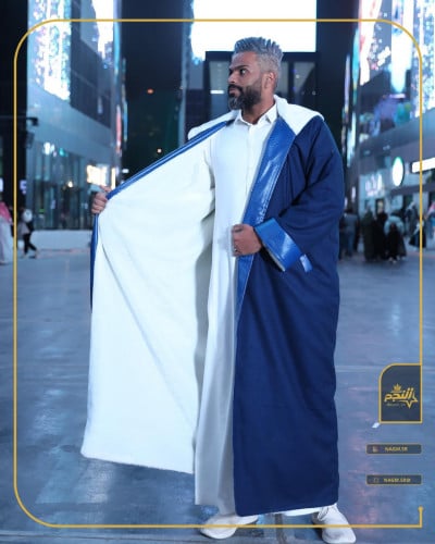 فروات جوخ رجالي بجلد كحلي - متجر النجم