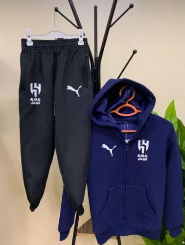 طقم شتوي بشعار الهلال الجديد2025 جاكيت/سروال طويل